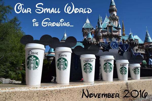 Starbucks growing cup disney baby announcement