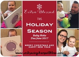 christmas card pregnancy announcement with 2nd baby