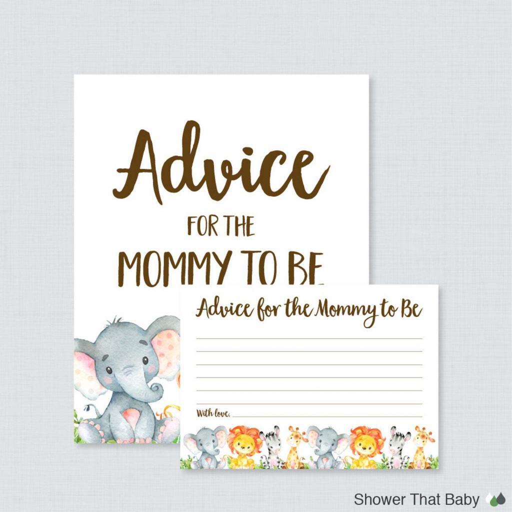 mommy to be advice cards