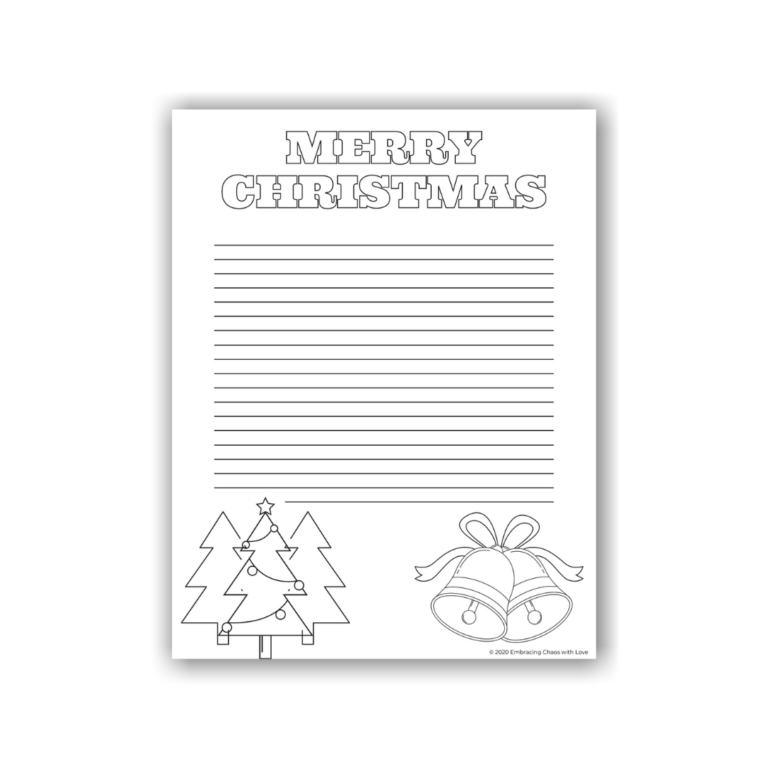 12 Printable Letter to Santa Templates Embracing Chaos with Love