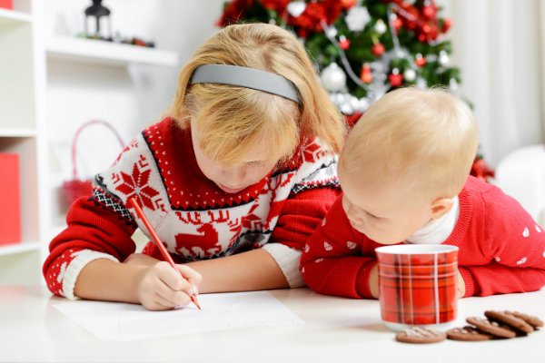 kids writing a letter to Santa