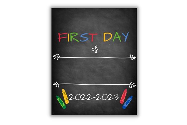 first day school sign printable