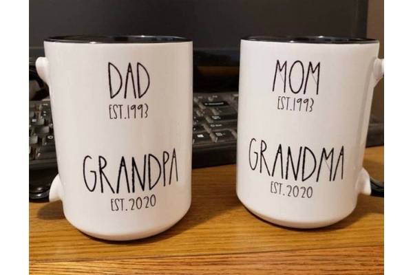 baby announcement mug gift