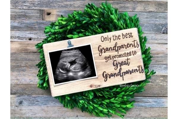 pregnancy announcement frame for ultrasound