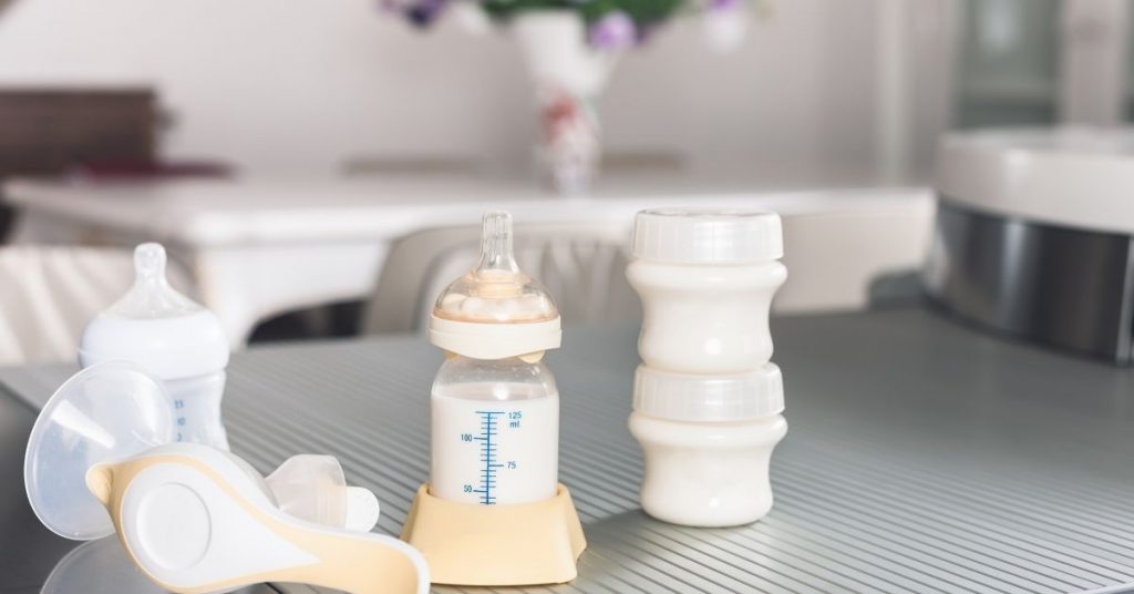 bottle with breastmilk