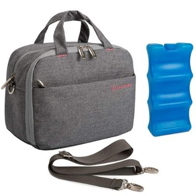 breast milk cooler bag with contoured ice pack